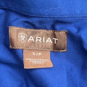 blue ariat twill shirt
